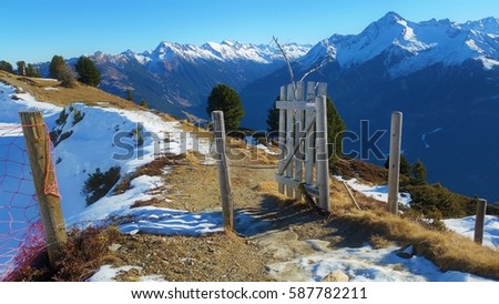 Mountains view fence