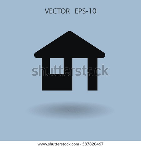 Flat icon of home. vector illustration