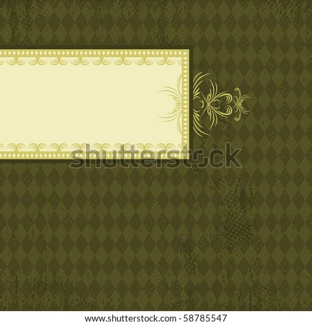  label on  background with diamond ornaments,  vector illustration