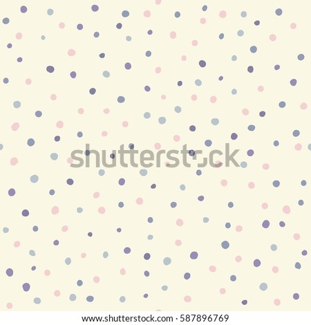 Abstract hand drawn polka dot pattern