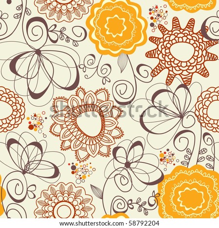 Retro floral pattern