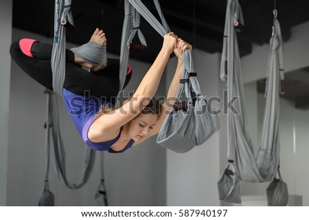 Women workout yoga Hammocks air