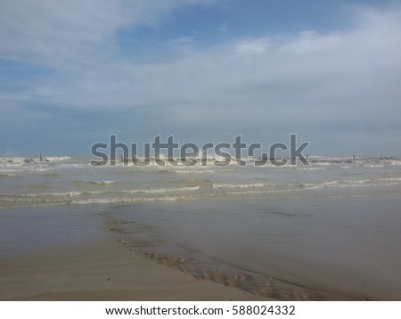 stormy sea on the coast