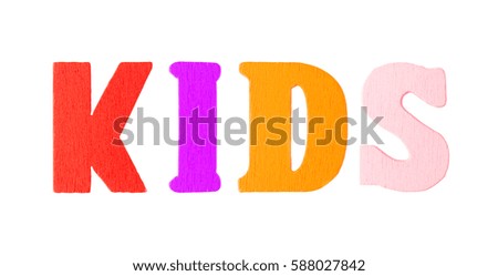 Kids Word with Wooden Letters
