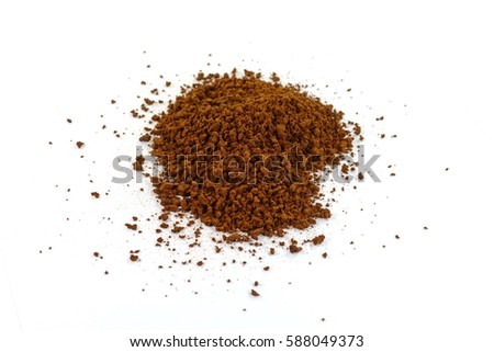 Pile of instant coffee grains. Coffee background.