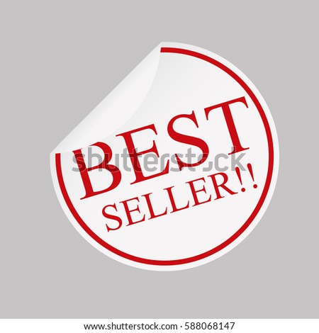 Best seller icon vector,  best seller stickers and label,Best seller icon on gray background.