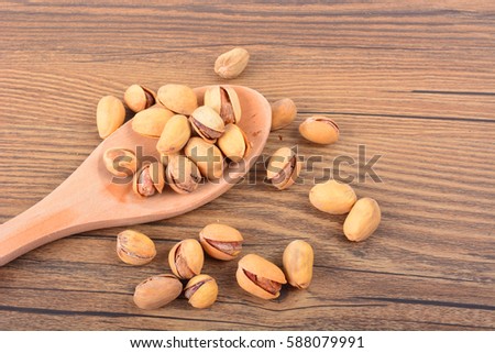 Delicious cracked pistachio nuts