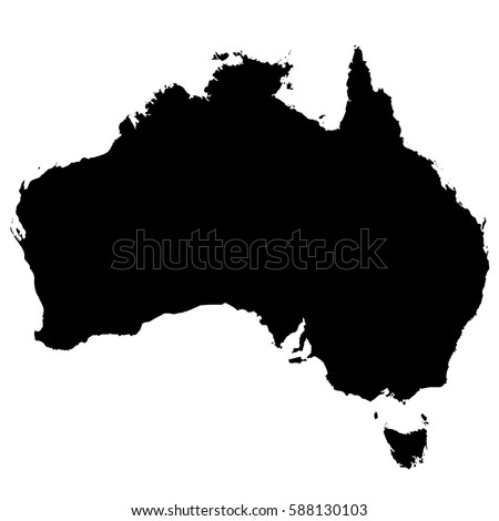 Detailed map of Australia high resolution. Vector illustration.