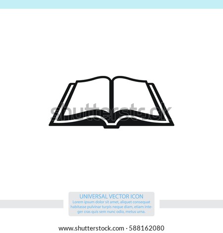 Open book vector icon.