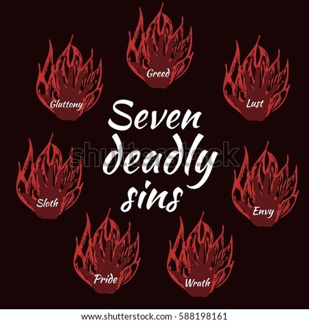 Seven Deadly Sins Stock Vector Images Avopix Com