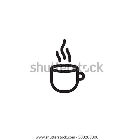 Cup icon. Simple kitchen and cooking illustration. Vector sign for mobile app or website.