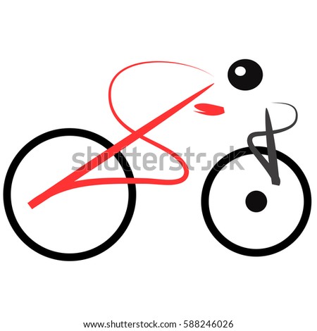 vector bicyclist 