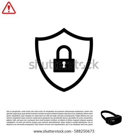 Shield security icon. Royalty-Free Stock Photo #588250673