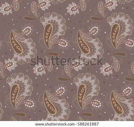 pattern paisley. Ancient decorative flower ornament on a white background, of ornament for fabric, packing paper, the map, the invitation.