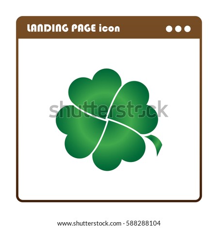 Leaf clover . Ecology concept, landing page icon