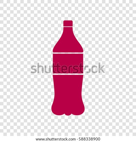 Drink bottle sign. Vector. Bordo icon on transparent background.