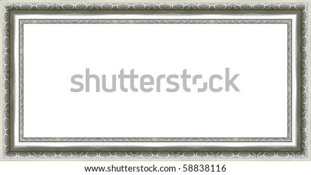a picture silver frame on a white
