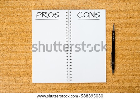 pros cons concept abstract background Royalty-Free Stock Photo #588395030