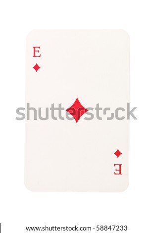 Ace of Diamonds isolated on white background