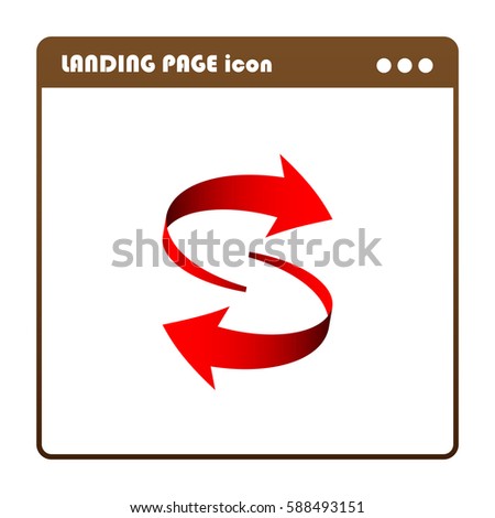 arrow, landing page icon