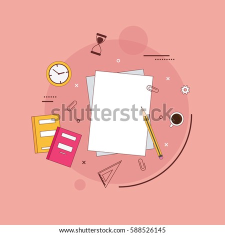 An education concept design for preparation of exams. Royalty-Free Stock Photo #588526145
