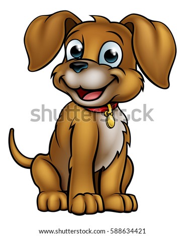A cute cartoon dog mascot character