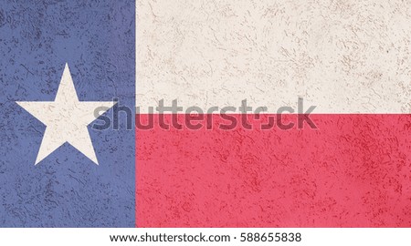 Texas flag plaster wall