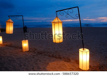 Lamp on the beach