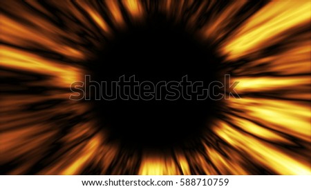 Abstract background with black hole. Space backdrop. 3D rendering