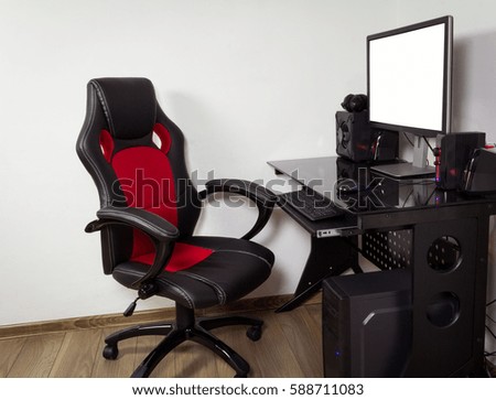 Desktop computer on modern desk