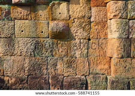 Ancient wall sand stone brick background