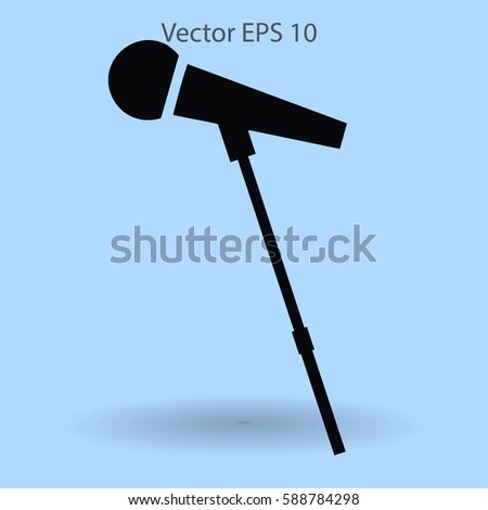 the microphone is at the front vector