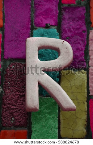 Photograph of Block Letter R