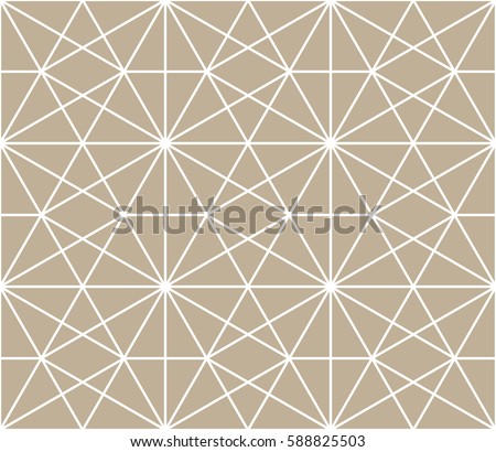 Abstract geometric pattern with lines. A seamless vector background. Beige and white texture. Graphic modern pattern.