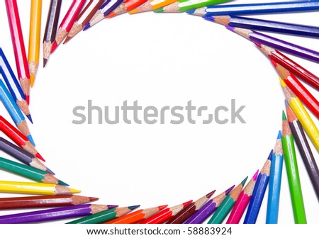 color pencil isolated on white