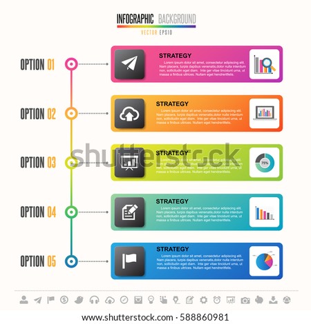 Timeline Infographics design template with icons set , Vector eps10 