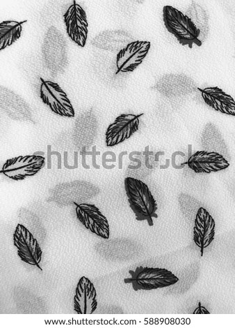 The beautiful of art fabric Batik Pattern in black and white
