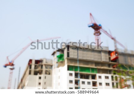 Picture blurred  for background abstract and can be illustration to article of Construction building