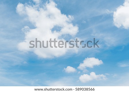 Fluffy Cloud and Blue sky in winter season
