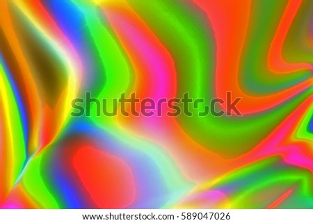 Colorful psychedelic abstract showing stress distribution in plastic using polarized light