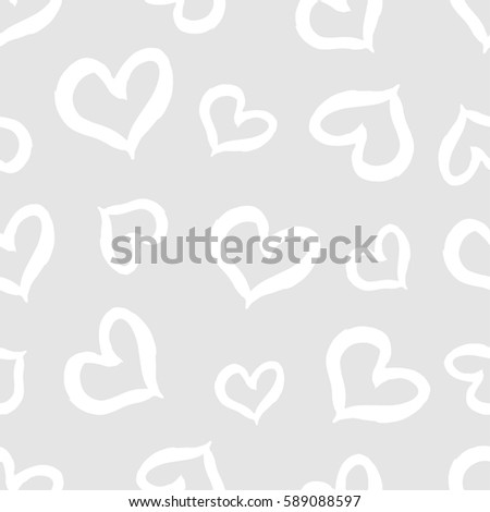 Seamless vector background with decorative hearts. Valentine's day. Print. Cloth design, wallpaper.