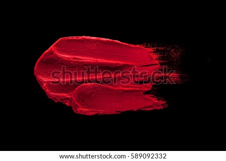 Red pink orange lipstick black background texture smudged