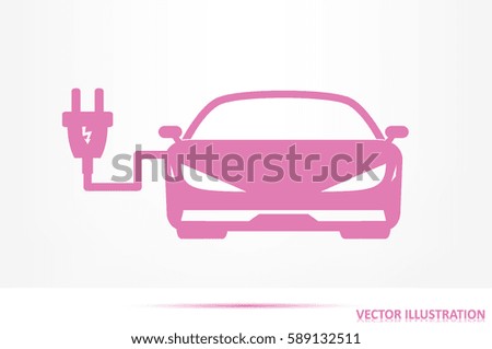 Car charging icon vector illustration eps10.