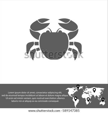 Crab vector  icon