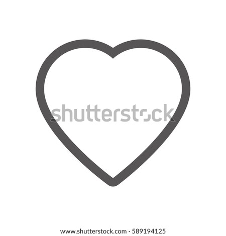 grayscale contour with heart icon