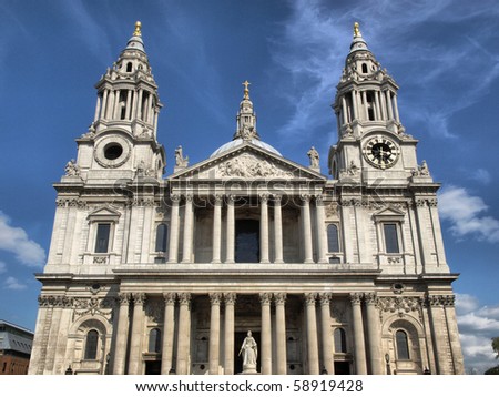 St Paul's Cathedral in London, United Kingdom (UK) - high dynamic range HDR