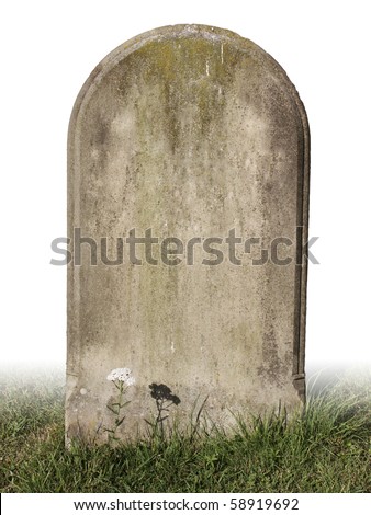 single grave stone cut out Royalty-Free Stock Photo #58919692