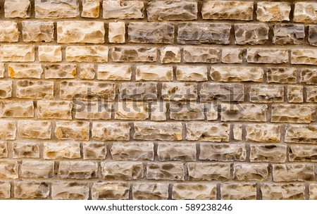 Modern colored brick wall