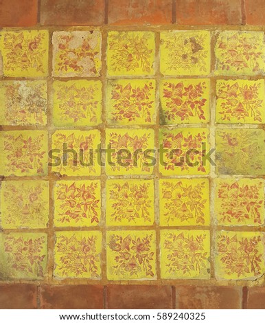 background of old tiles