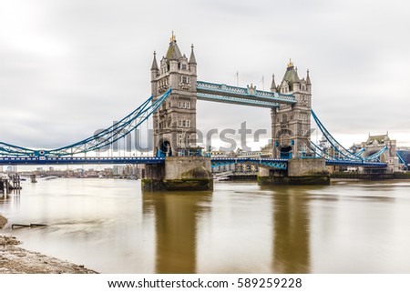Tower Bridge in winter morning, London